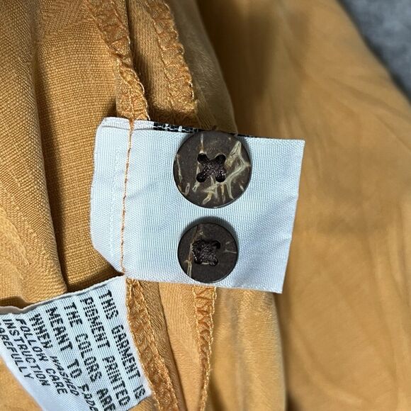 Tommy Bahama 100% Silk Camp Shirt Men's M Orange Button Up Floral Tropical - Picture 15 of 16